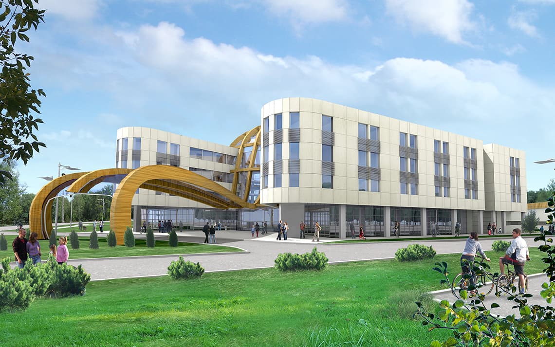 Koncepcja hotelu z basenem na ul. Strzeleckiej w Tomaszowie Mazowieckim