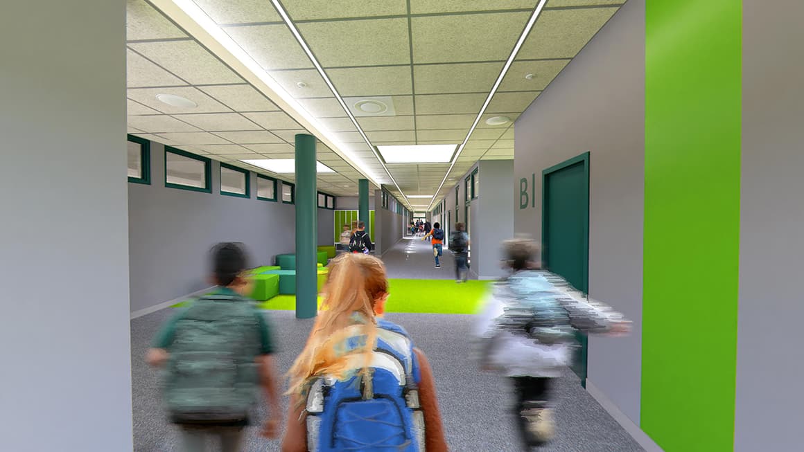 Szkoła podstawowa z salą gimnastyczną, żłobek i przedszkole w Lublinie, ul. Majerankowa.