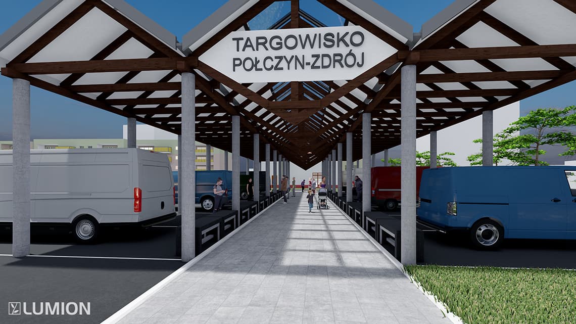 Projekt Dworca PKS i Targowiska w Połczynie- Zdroju