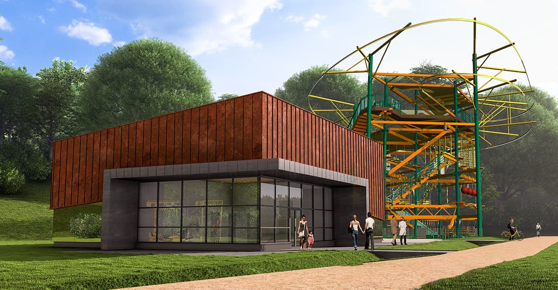 Budynek usługowy w Kamieniołomie Ulina Wielka gm. Gołcza