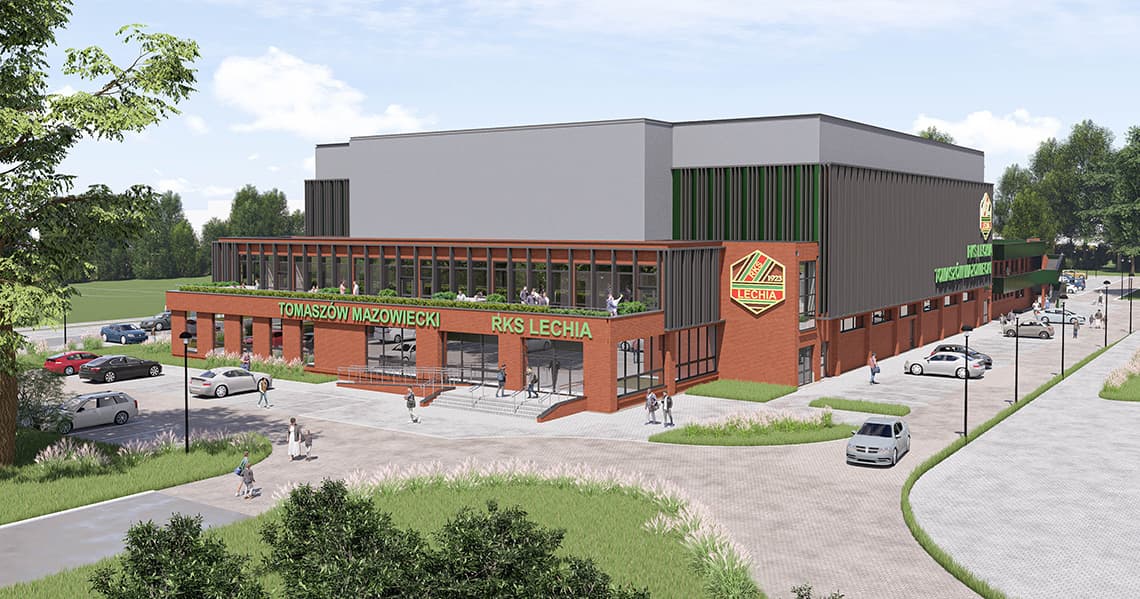 BUDOWA HALI SPORTOWEJ I HOTELU W TOMASZOWIE MAZOWIECKIM