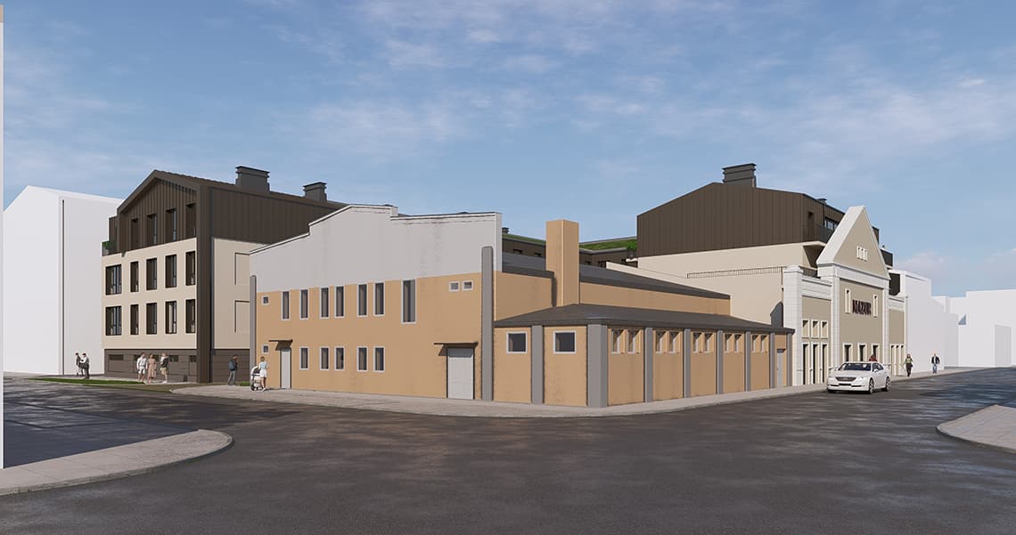 Budynek mieszkalny wielorodzinny kino Mazur w Pabianicach