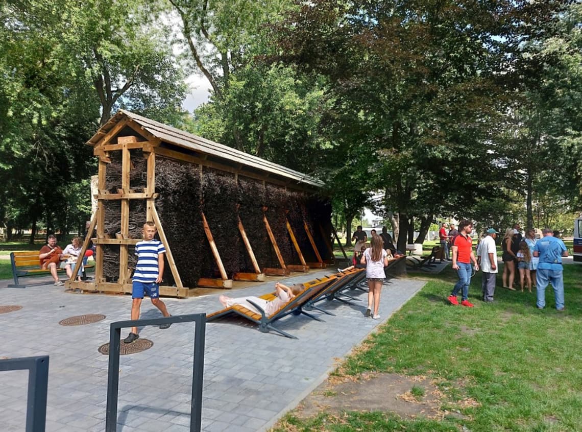 Tężnia solankowa w Parku Miejskim w Koluszkach